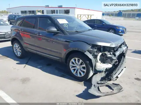 SALVP2RX6KH329893 — 2019 Land Rover Range Rover Evoque, Передняя часть, фото до ремонта