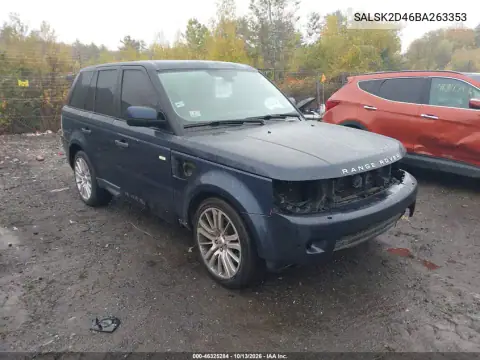 SALSK2D46BA263353 — 2011 Land Rover Range Rover Sport, Передняя часть, фото до ремонта