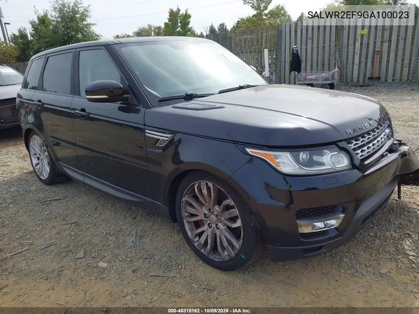 2016 Land Rover Range Rover Sport 5.0L V8 Supercharged/5.0L V8 Supercharged Dynamic VIN SALWR2EF9GA100023 фото 1