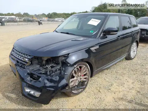 2016 Land Rover Range Rover Sport 5.0L V8 Supercharged/5.0L V8 Supercharged Dynamic VIN SALWR2EF9GA100023 фото 2