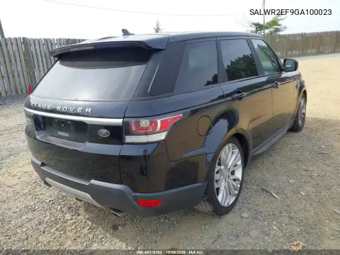 2016 Land Rover Range Rover Sport 5.0L V8 Supercharged/5.0L V8 Supercharged Dynamic VIN SALWR2EF9GA100023 фото 4