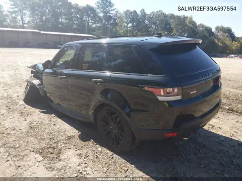 SALWR2EF3GA597554 — 2016 Land Rover Range Rover Sport, фото 4 с аукциона IAAI, Передняя часть