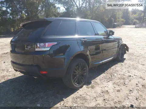 SALWR2EF3GA597554 — 2016 Land Rover Range Rover Sport, фото 5 с аукциона IAAI, Передняя часть