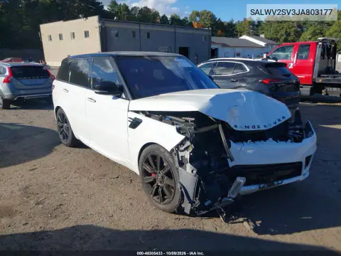 SALWV2SV3JA803177 — 2018 Land Rover Range Rover Sport, Передняя часть, фото до ремонта