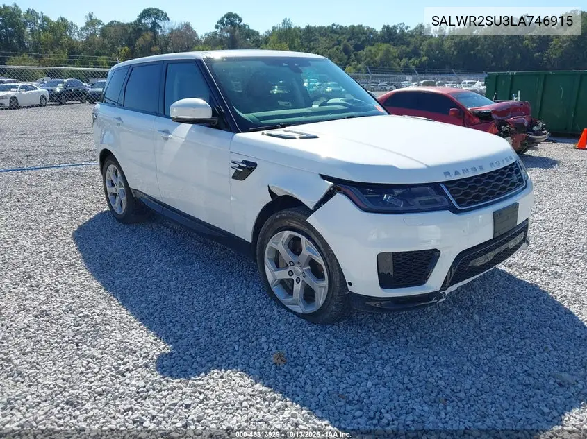 SALWR2SU3LA746915 — 2020 Land Rover Range Rover Sport, фото 2 с аукциона IAAI, Передняя часть