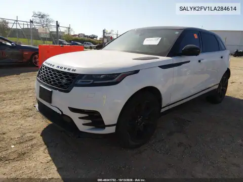 SALYK2FV1LA284614 — 2020 Land Rover Range Rover Velar, фото 2 с аукциона IAAI, Естественный износ