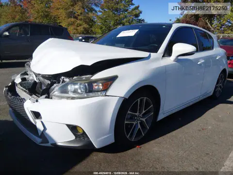 2014 Lexus Ct 200H VIN JTHKD5BH8E2175250 фото 2