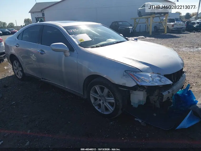 JTHBJ46G282213077 — 2008 Lexus ES, фото 2 с аукциона IAAI, Передняя часть
