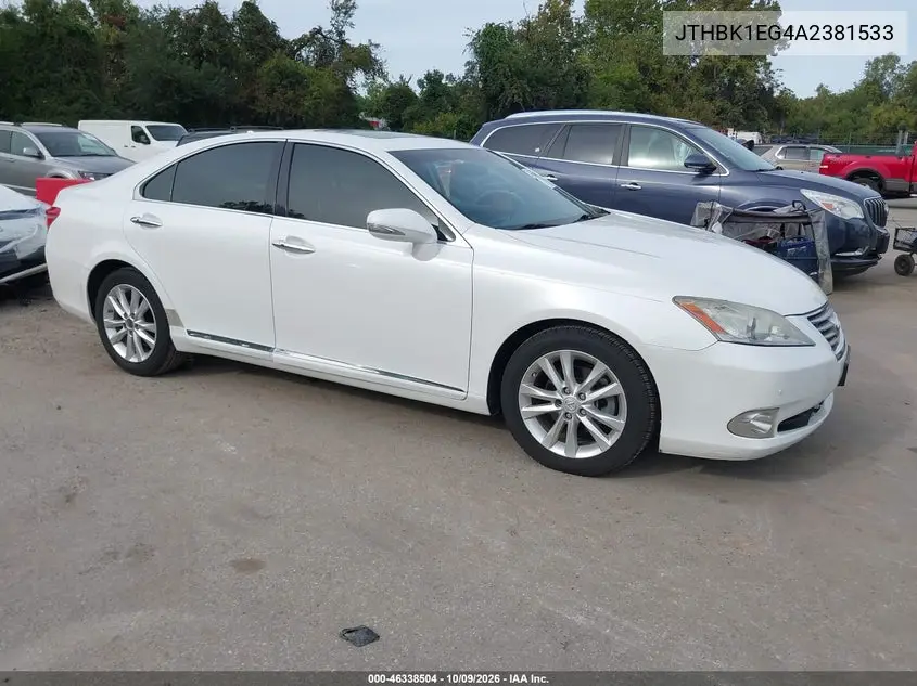 2010 Lexus Es 350 VIN JTHBK1EG4A2381533 фото 2