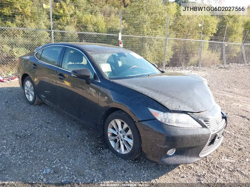 2013 Lexus Es 300H VIN JTHBW1GG6D2027566 фото 2