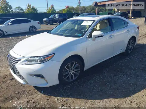 JTHBW1GG4J2194035 — 2018 Lexus ES, фото 2 с аукциона IAAI, Подтопление