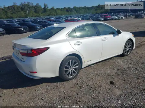 JTHBW1GG4J2194035 — 2018 Lexus ES, фото 4 с аукциона IAAI, Подтопление