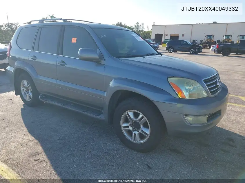 2004 Lexus Gx 470 VIN JTJBT20XX40049332 фото 2