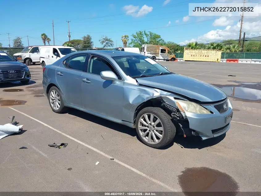 2007 Lexus Is 250 VIN JTHCK262272015852 фото 1