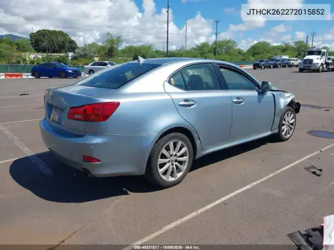 2007 Lexus Is 250 VIN JTHCK262272015852 фото 4