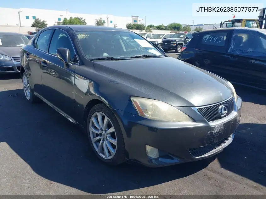 2008 Lexus Is 250 VIN JTHBK262385077577 фото 1