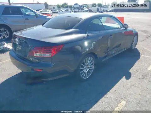 2010 Lexus Is 350C VIN JTHFE2C22A2504946 фото 5