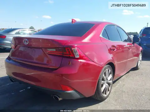 JTHBF1D28F5049689 — 2015 Lexus IS, фото 4 с аукциона IAAI, Подтопление