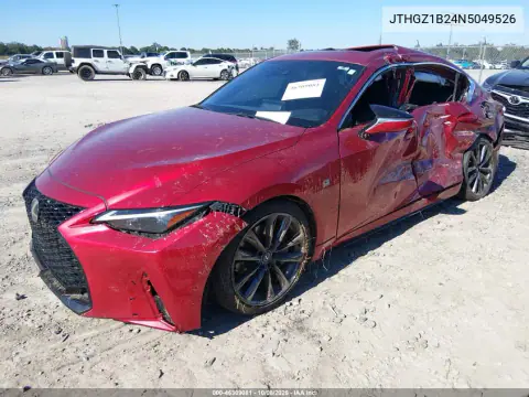 2022 Lexus Is 350 F Sport VIN JTHGZ1B24N5049526 фото 3