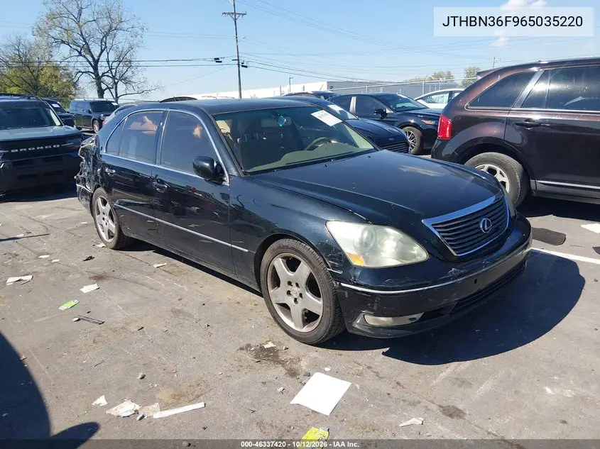 2006 Lexus Ls 430 VIN JTHBN36F965035220 фото 2