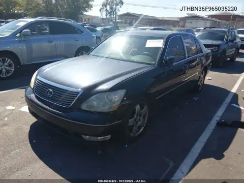 JTHBN36F965035220 — 2006 Lexus LS, Сзади, фото до ремонта