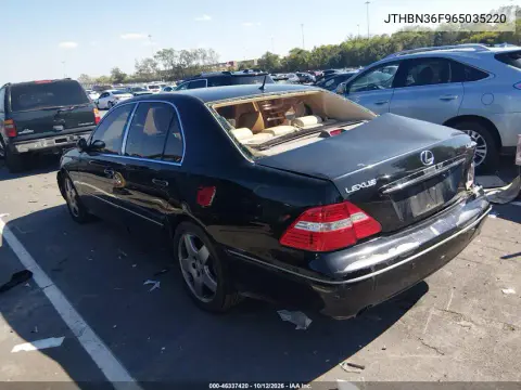 2006 Lexus Ls 430 VIN JTHBN36F965035220 фото 4