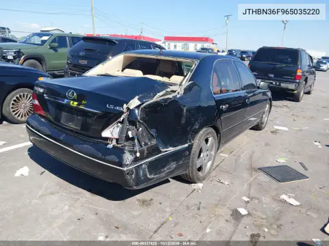 2006 Lexus Ls 430 VIN JTHBN36F965035220 фото 5