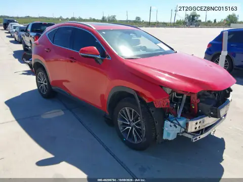 2T2GGCEZ8NC015163 — 2022 Lexus NX, Передняя часть, фото до ремонта