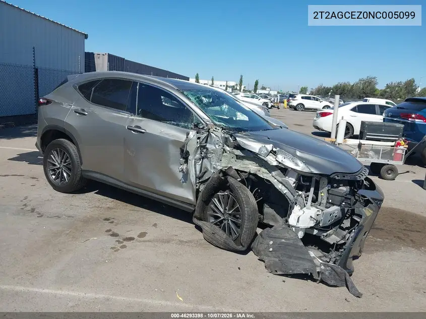 2022 Lexus Nx 350 VIN 2T2AGCEZ0NC005099 фото 1