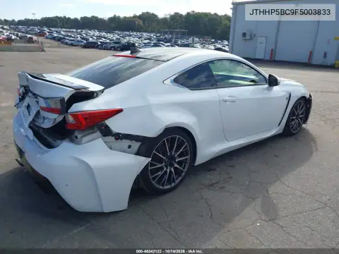 JTHHP5BC9F5003833 — 2015 Lexus RC F, фото 5 с аукциона IAAI, Задняя часть