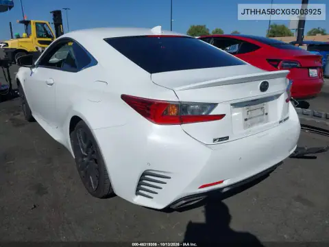 JTHHA5BCXG5003925 — 2016 Lexus RC, фото 4 с аукциона IAAI, Передняя часть