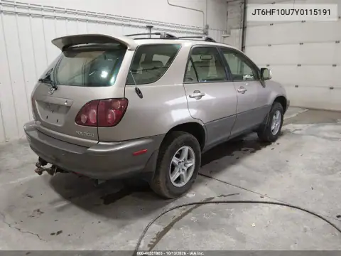 JT6HF10U7Y0115191 — 2000 Lexus RX, фото 5 с аукциона IAAI, Передняя часть