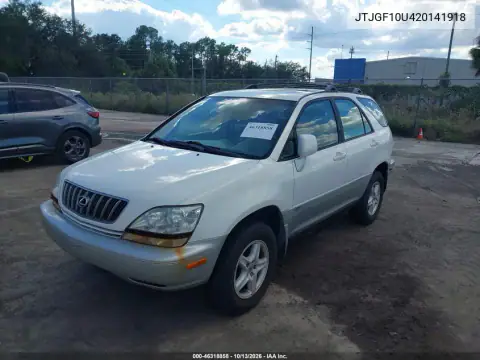 JTJGF10U420141918 — 2002 Lexus RX, Естественный износ, фото до ремонта