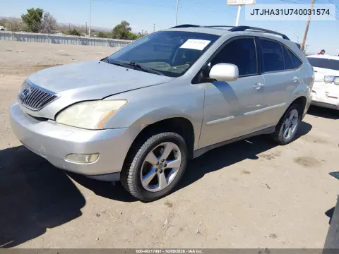2004 Lexus Rx 330 VIN JTJHA31U740031574 фото 3