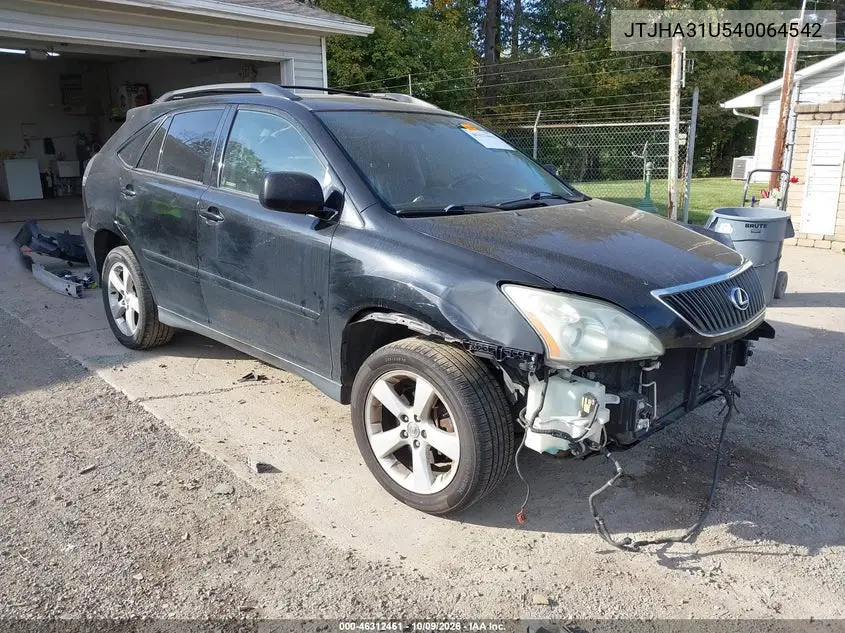 2004 Lexus Rx 330 VIN JTJHA31U540064542 фото 1