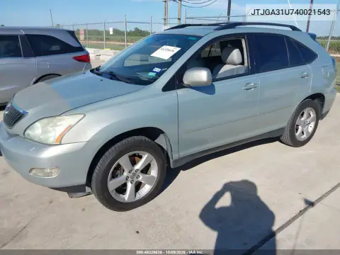 2004 Lexus Rx 330 VIN JTJGA31U740021543 фото 3