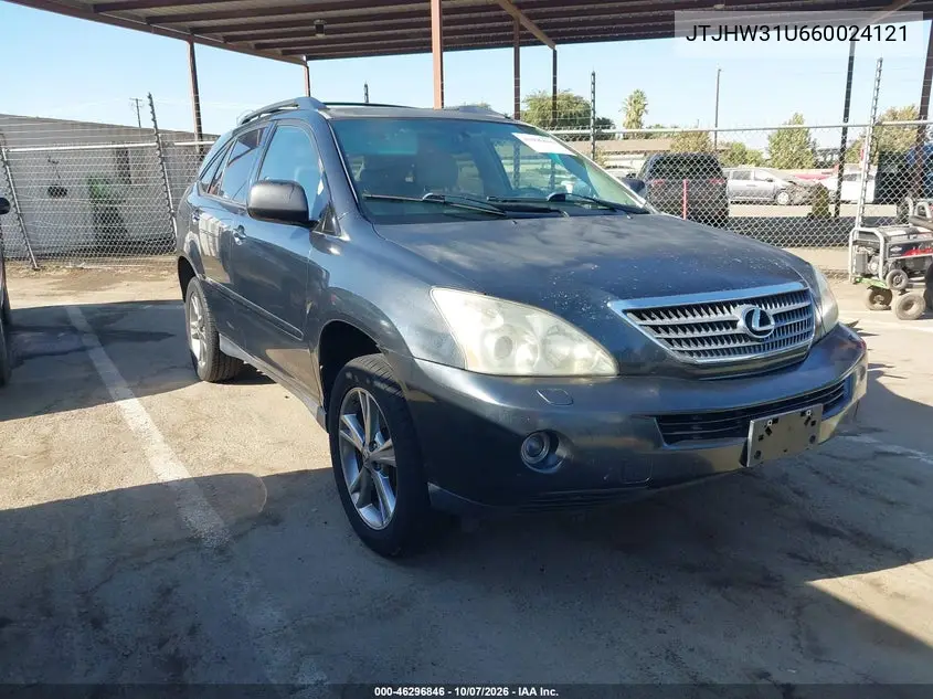 2006 Lexus Rx 400H VIN JTJHW31U660024121 фото 1