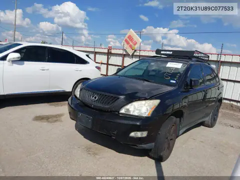 2009 Lexus Rx 350 VIN 2T2GK31U89C077533 фото 2