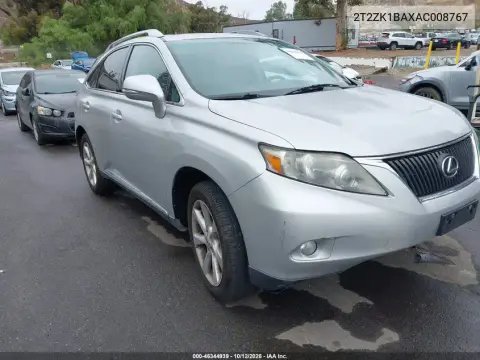 2T2ZK1BAXAC008767 — 2010 Lexus RX, Естественный износ, фото до ремонта