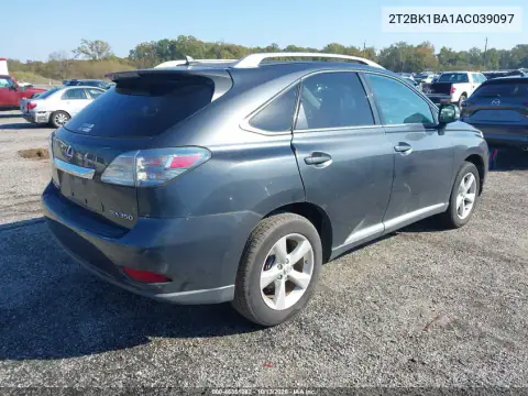 2T2BK1BA1AC039097 — 2010 Lexus RX, фото 5 с аукциона IAAI 19.10.2026, Естественный износ