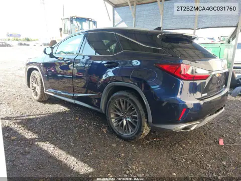 2T2BZMCA4GC031760 — 2016 Lexus RX, фото 4 с аукциона IAAI, Справа сзади
