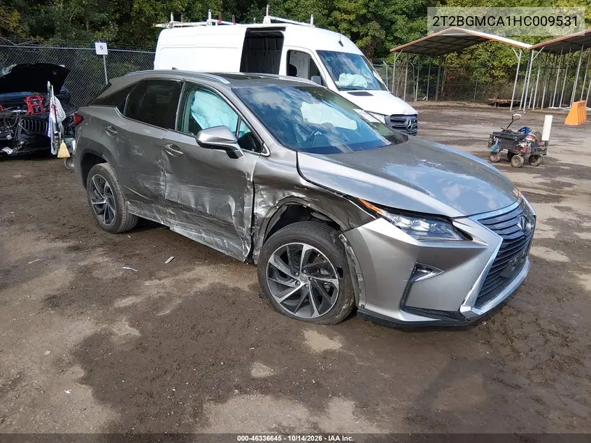 2T2BGMCA1HC009531 Lexus RX 2017 — повреждение Правый бок, фото до ремонта
