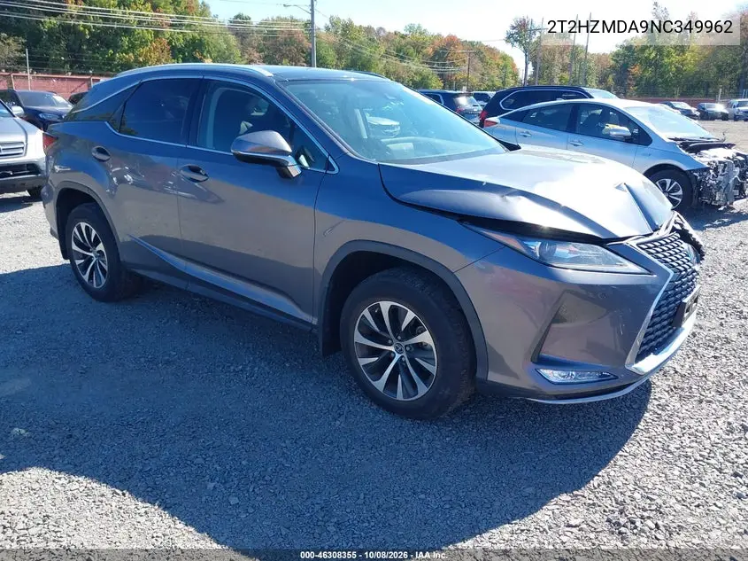 2022 Lexus Rx 350 VIN 2T2HZMDA9NC349962 фото 2