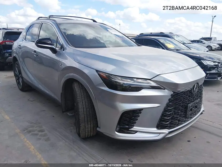 2T2BAMCA4RC042168 — 2024 Lexus RX, фото 2 с аукциона IAAI, Передняя часть