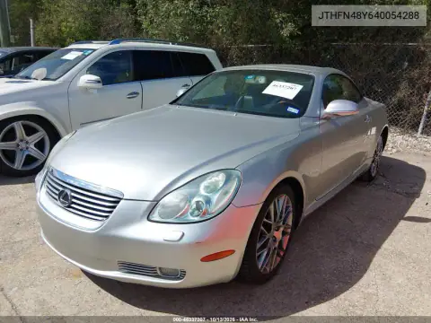 2004 Lexus Sc 430 VIN JTHFN48Y640054288 фото 2
