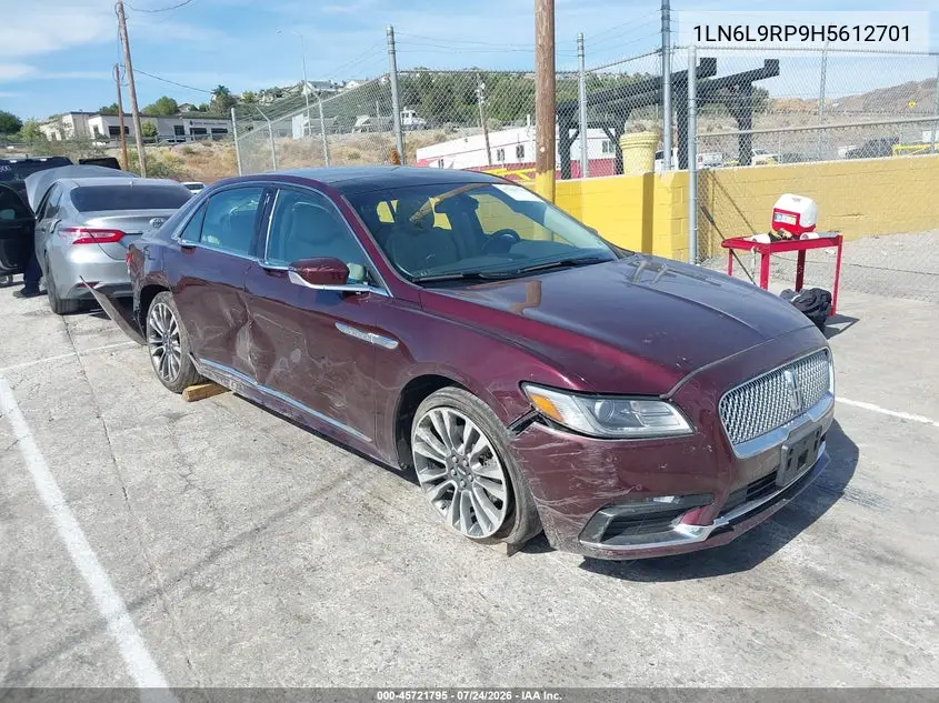 1LN6L9RP9H5612701 Lincoln Continental 2017 — повреждение Боковая часть, фото до ремонта