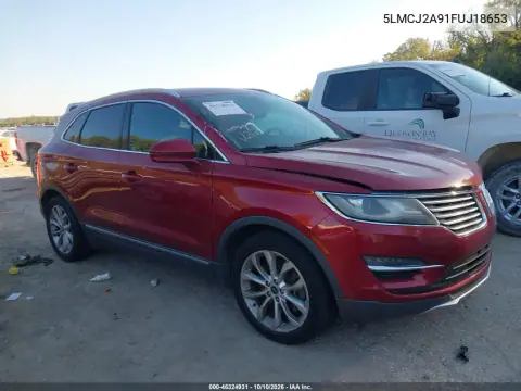 5LMCJ2A91FUJ18653 — 2015 Lincoln MKC, Передняя часть, фото до ремонта