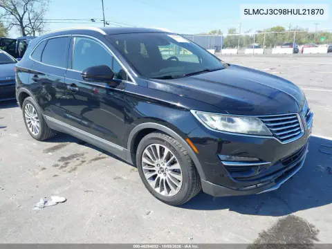 5LMCJ3C98HUL21870 — 2017 Lincoln MKC, Передняя часть, фото до ремонта