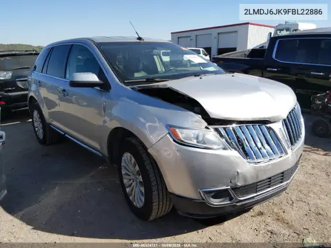 2015 Lincoln Mkx VIN 2LMDJ6JK9FBL22886 фото 2