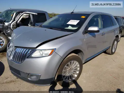 2015 Lincoln Mkx VIN 2LMDJ6JK9FBL22886 фото 3